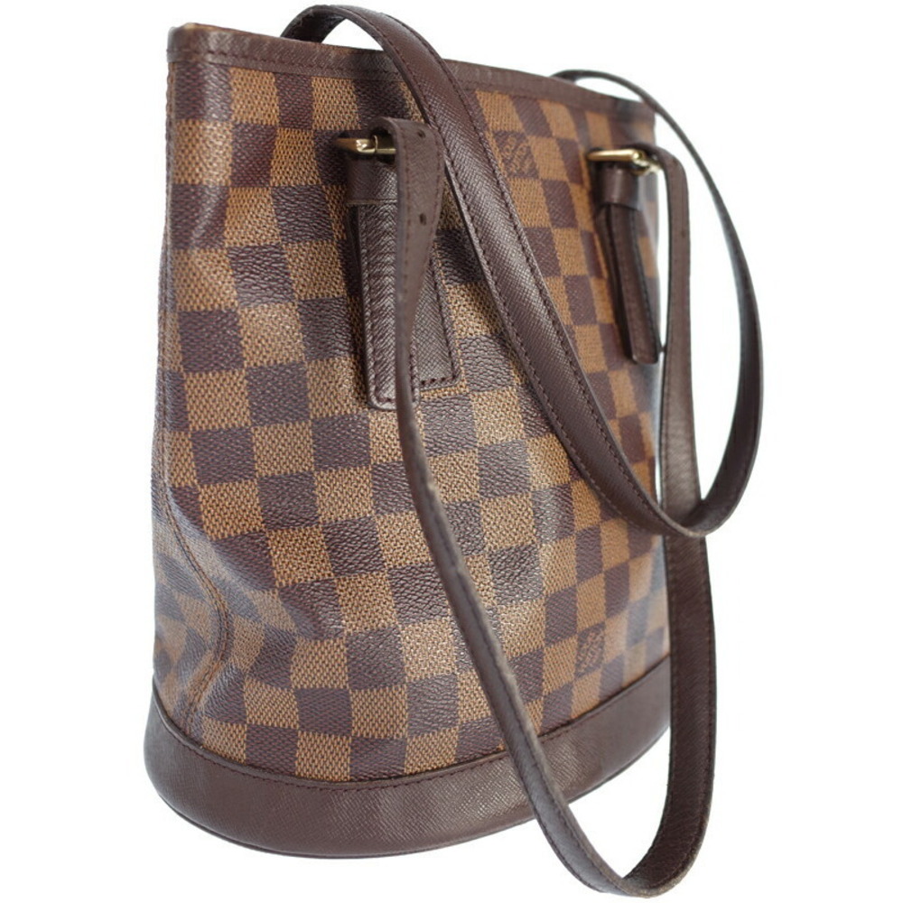 Louis Vuitton Damier Marais Bag Brown Bucket Pouch Ebene